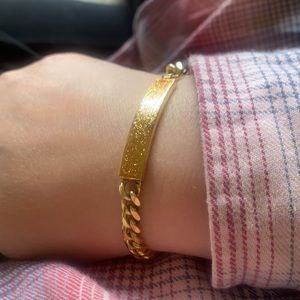 Gold Chain Bracelet 7 inch
